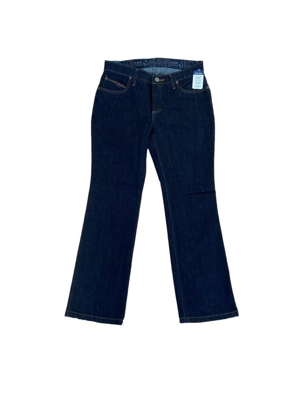 Wrangler ultimate riding jeans Q-Baby dark blue contrasting stitches 7/8 X30 NWT